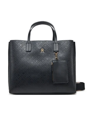 Tommy Hilfiger Torebka Th Distinct Satchel Mono AW0AW17174 Czarny