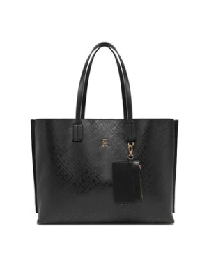 Tommy Hilfiger Torebka Th Distinct Tote Mono AW0AW17195 Czarny