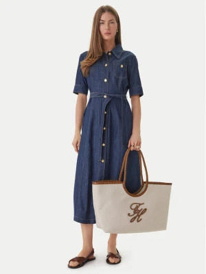Tommy Hilfiger Torebka Th Elev Summ Maxi Tote Canvas AW0AW18629 Beżowy