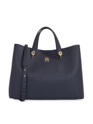 Tommy Hilfiger Torebka Th Emblem Satchel AW0AW15177 Granatowy