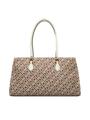 Tommy Hilfiger Torebka Th Grace Satchel Jacquard AW0AW18754 Brązowy