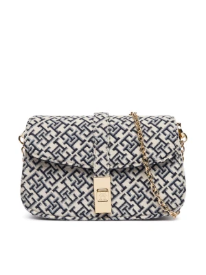 Tommy Hilfiger Torebka Th Heritage Chain Cross Jacquard AW0AW19320 Granatowy