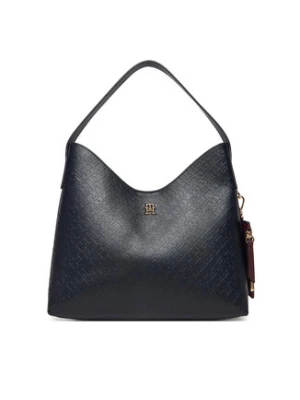 Tommy Hilfiger Torebka Th Icon Shoulder Bag Mono AW0AW18141 Granatowy