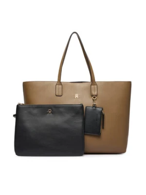 Tommy Hilfiger Torebka Th Icon Tote AW0AW18173 Brązowy