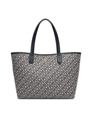 Tommy Hilfiger Torebka Th Icon Tote Jacquard AW0AW18889 Niebieski