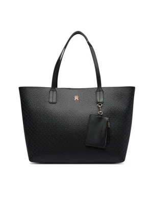 Tommy Hilfiger Torebka Th Icon Tote Mono AW0AW19004 Czarny
