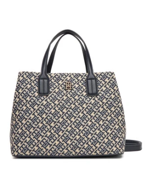 Tommy Hilfiger Torebka Th Jacquard Satchel AW0AW17444 Granatowy