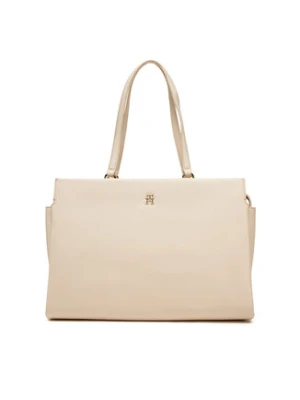 Tommy Hilfiger Torebka Th Legacy Tote AW0AW17197 Écru