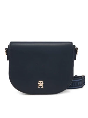 Tommy Hilfiger Torebka Th Logotape Saddle Bag AW0AW17184 Granatowy