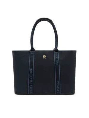 Tommy Hilfiger Torebka Th Logotape Tote AW0AW17198 Granatowy