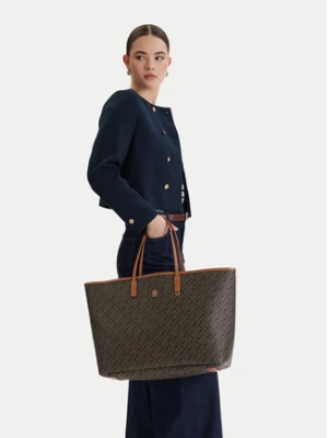 Tommy Hilfiger Torebka Th Monoplay Maxi Tote Le AW0AW18850 Czarny