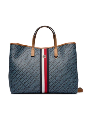 Tommy Hilfiger Torebka Th Monoplay Satchel Corp AW0AW19516 Granatowy