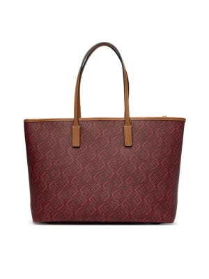 Tommy Hilfiger Torebka Th Monoplay Tote Le AW0AW17416 Czerwony ciemny