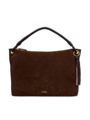 Tommy Hilfiger Torebka Th Statement Leather Bag Suede AW0AW18402 Brązowy