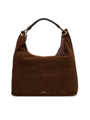 Tommy Hilfiger Torebka Th Statement Leather Hobo Suede AW0AW18403 Brązowy