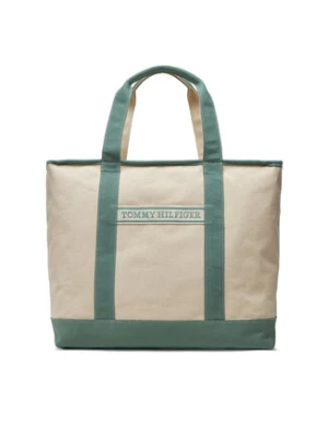 Tommy Hilfiger Torebka Th Summer Canvas Tote AW0AW17421 Zielony