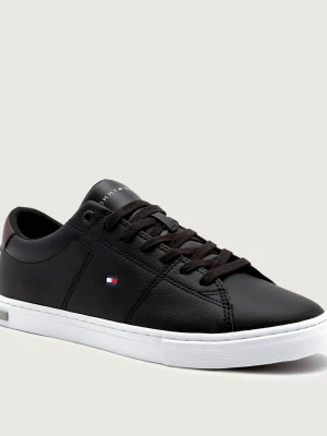 Tommy Hilfiger Trampki ESSENTIAL DE | z dodatkiem skóry czarny