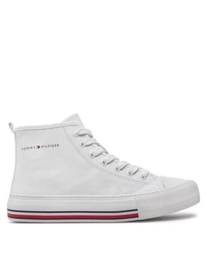 Tommy Hilfiger Trampki High Top Lace-Up Sneaker T3A9-33188-1687 S Biały