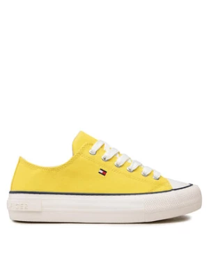 Tommy Hilfiger Trampki Low Cut Lace-Up Sneaker T3A4-32118-0890 S Żółty