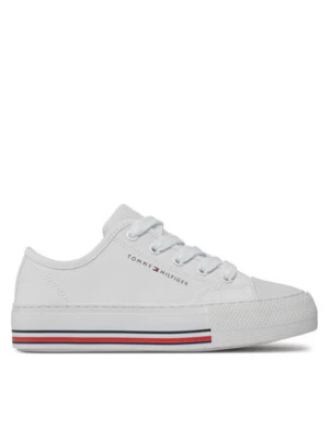 Tommy Hilfiger Trampki Low Cut Lace-Up Sneaker T3A9-33185-1687 M Biały