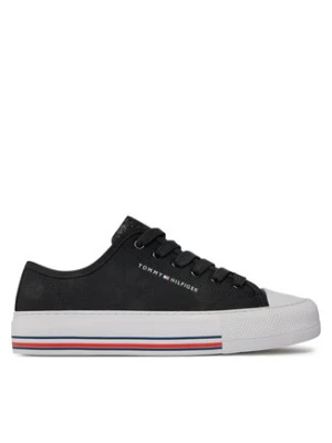 Tommy Hilfiger Trampki Low Cut Lace-Up Sneaker T3A9-33185-1687 S Czarny