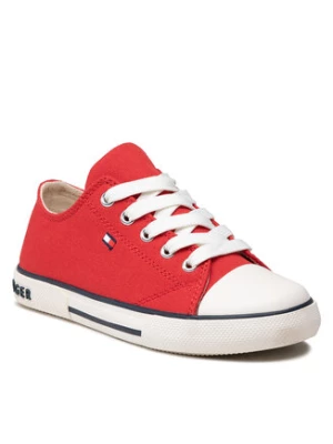 Tommy Hilfiger Trampki Low Cut Lace-Up Sneaker T3X4-32207-0890 M Czerwony