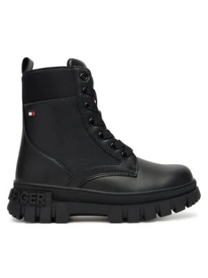 Tommy Hilfiger Trapery Lace-Up Bootie T3A5-34046-1695 S Czarny