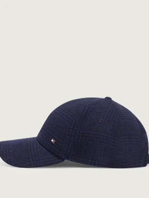 Tommy Hilfiger Wełniana bejsbolówka Melton granatowy