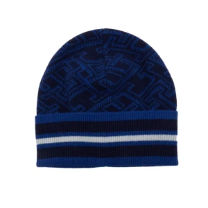 Tommy Hilfiger Wełniana czapka TH MONOGRAM AOP