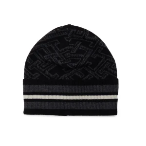 Tommy Hilfiger Wełniana czapka TH MONOGRAM AOP