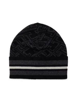 Tommy Hilfiger Wełniana czapka TH MONOGRAM AOP