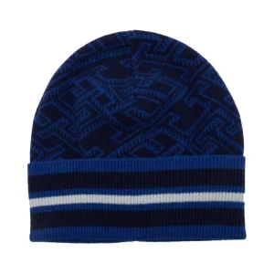 Tommy Hilfiger Wełniana czapka TH MONOGRAM AOP