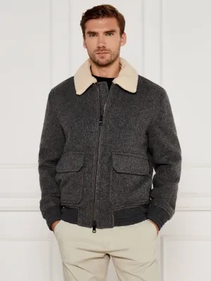 Tommy Hilfiger Wełniana kurtka | Regular Fit | shearling