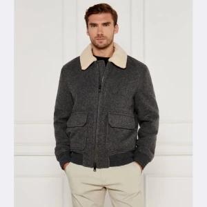 Tommy Hilfiger Wełniana kurtka | Regular Fit | shearling