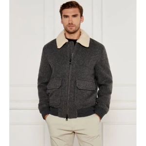 Tommy Hilfiger Wełniana kurtka | Regular Fit | shearling