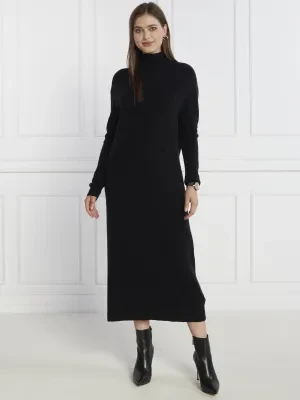 Tommy Hilfiger Wełniana sukienka MD WOOL CASH ROLL-NK | z dodatkiem kaszmiru