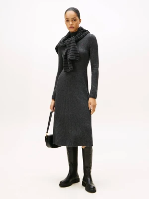 Tommy Hilfiger Wełniana sukienka MOCK-NK