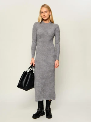 Tommy Hilfiger Wełniana sukienka szary