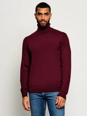 Tommy Hilfiger Wełniany golf | Regular Fit bordowy