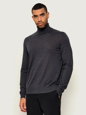 Tommy Hilfiger Wełniany golf | Regular Fit grafitowy