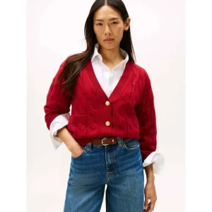 Tommy Hilfiger Wełniany kardigan | Regular Fit