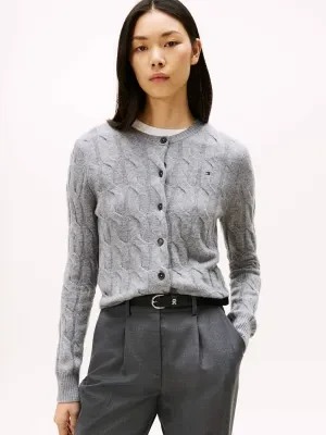 Tommy Hilfiger Wełniany kardigan | Regular Fit