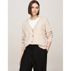Tommy Hilfiger Wełniany kardigan | Regular Fit