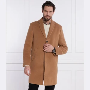 Tommy Hilfiger Wełniany płaszcz DC WOOL MIX