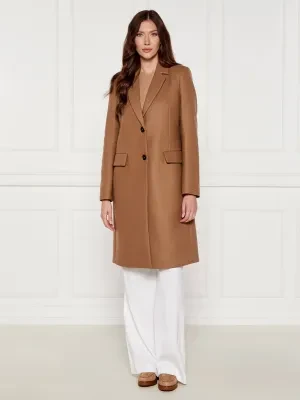 Tommy Hilfiger Wełniany płaszcz | z dodatkiem kaszmiru