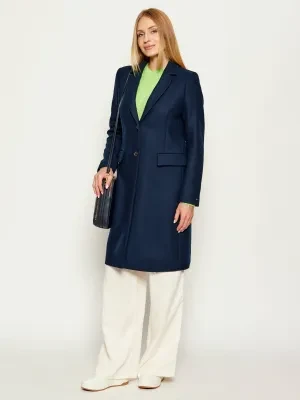 Tommy Hilfiger Wełniany płaszcz | z dodatkiem kaszmiru