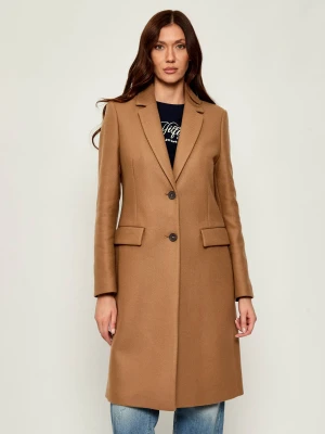Tommy Hilfiger Wełniany płaszcz | z dodatkiem kaszmiru