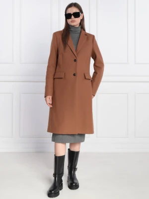 Tommy Hilfiger Wełniany płaszcz | z dodatkiem kaszmiru