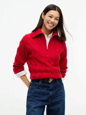 Tommy Hilfiger Wełniany sweter Kobiety Wełna czerwony