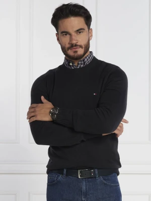Tommy Hilfiger Wełniany sweter MULTI HTR MERINO CREW NECK | Regular Fit